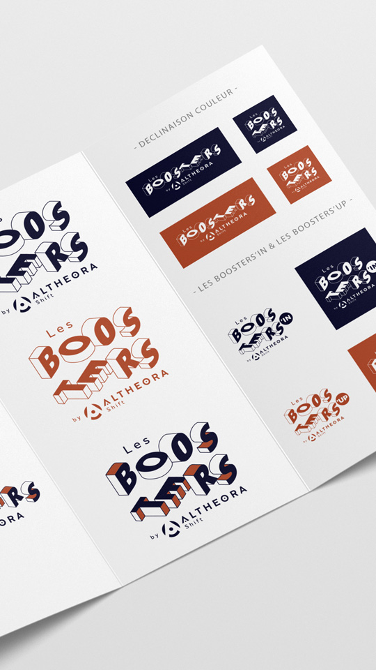 Identité graphique logo Boosters by Altheora shift